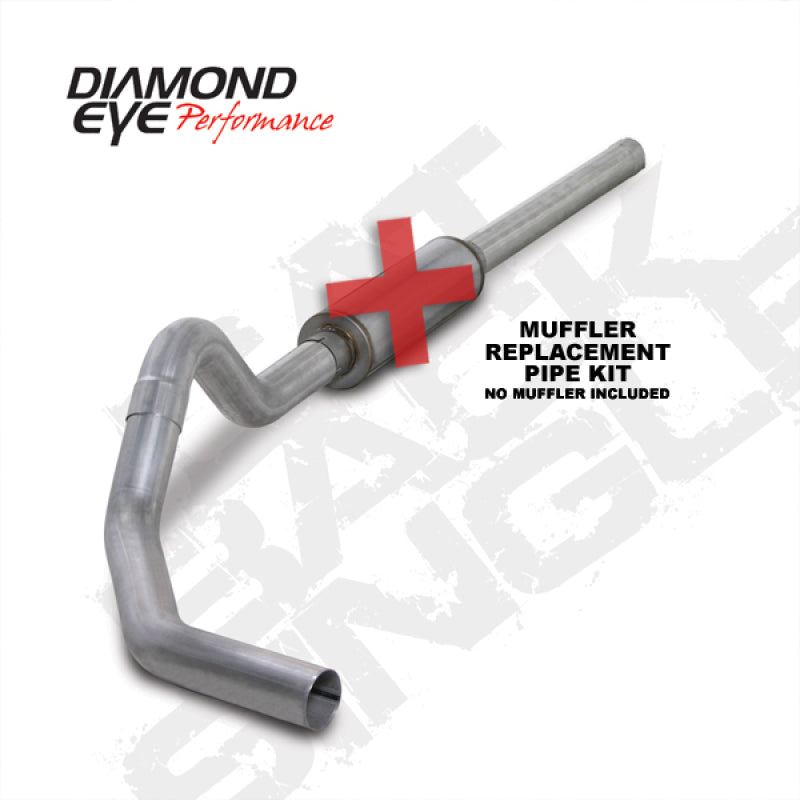 Diamond Eye K4234A-RP 4in Cat-Back Exhaust Muffler Replacement Pipe - 2004-2007 Dodge Ram 2500/3500 | Aluminized