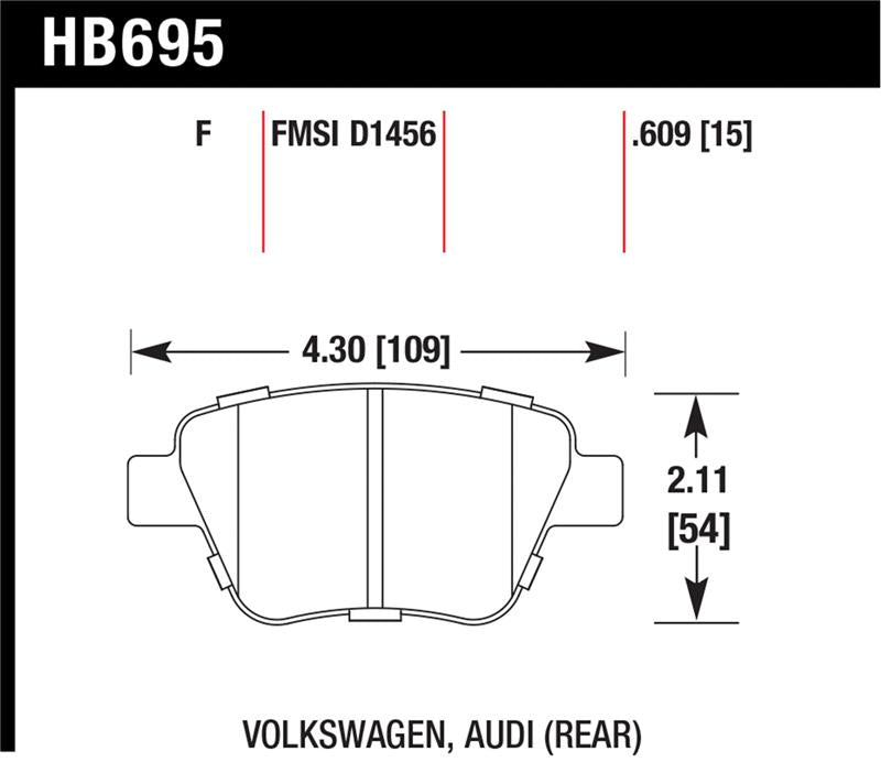 Hawk Performance HB695F.609 HPS Performance Street Brake Pads