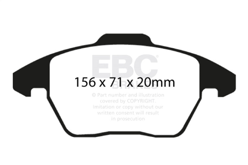 EBC 2006-2013 Audi A3 2.0T (Girling Rear Caliper) Bluestuff Front Brake Pads DP51517NDX