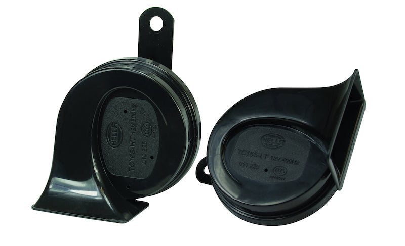HELLA 011225831 Twin Trumpet Horn Kit 12V Universal Black