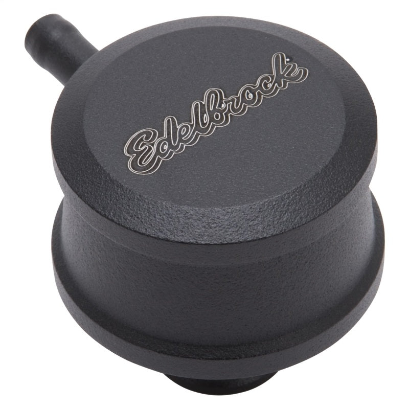 Edelbrock 4406 PCV for Valve Cover Aluminum Round Push In with 90-Degree Port Breather Look