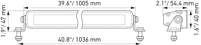 HELLA 358176321 Black Magic 40in Thin Light Bar - Driving Beam
