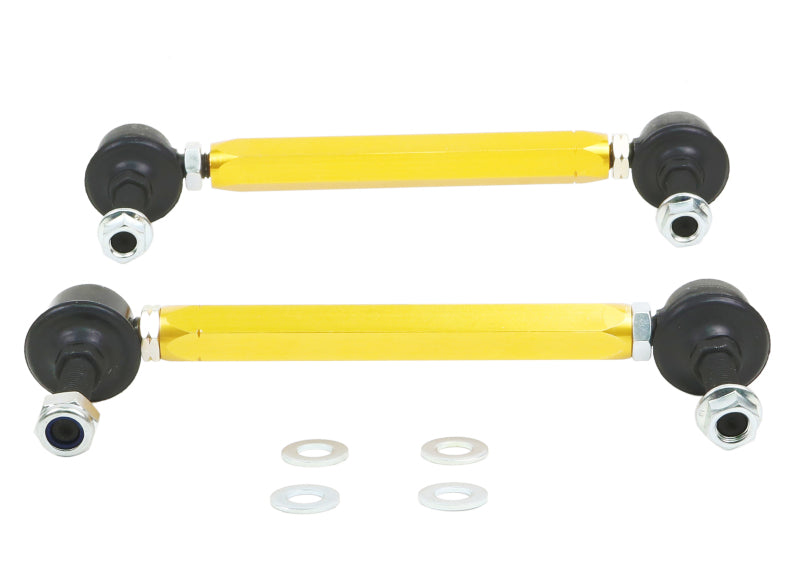 Whiteline KLC140-195 Universal Sway Bar Link Kit Heavy Duty Adjustable Steel Ball with 10mm Ball/Ball