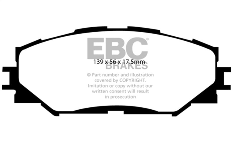 EBC 10-12 Lexus HS250h 2.4 Hybrid Ultimax2 Front Brake Pads UD1210