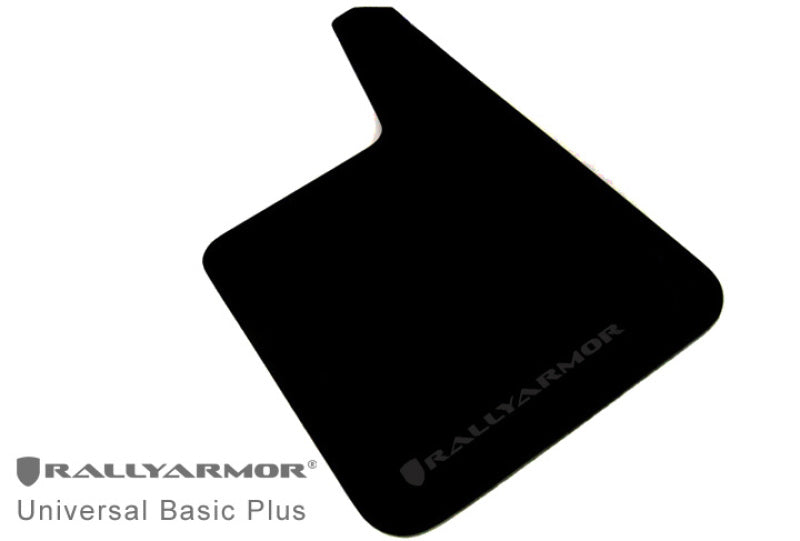 Rally Armor Basic Mud Flaps - Universal - Black/Black Logo - #MF20-BAS-BLK