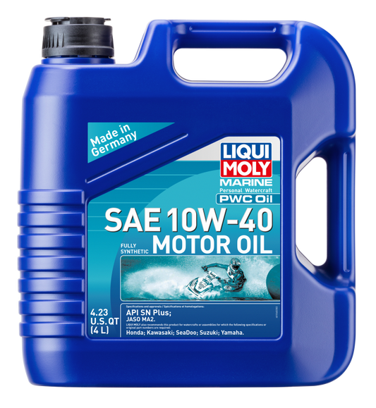 LIQUI MOLY 4L Marine PWC Motor Oil SAE 10W-40 (20530) - Pack of 4