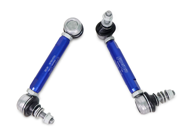 SuperPro Rear Sway Bar Link Kit - Heavy Duty Adjustable (160mm-205mm Length, 10mm Studs)