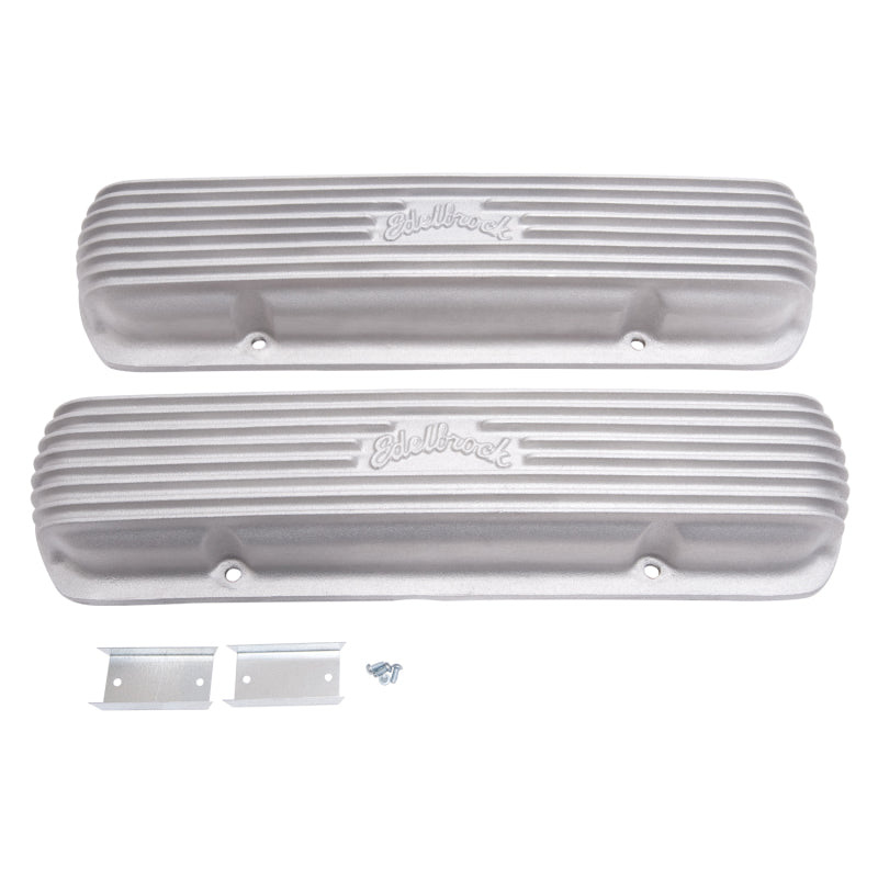 Edelbrock 41309 Valve Cover Classic Series Pontiac 1962-1979 301-455 CI V8 Satin
