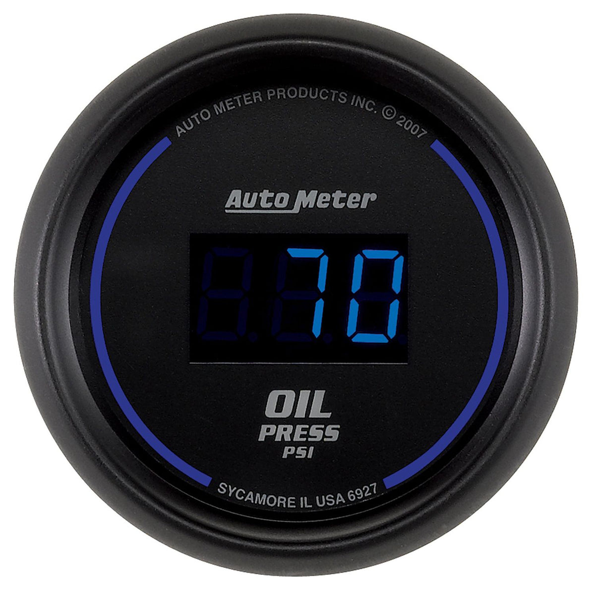 AutoMeter 6927 Cobalt Digital 52.4mm Black 0-100psi Oil Pressure Gauge