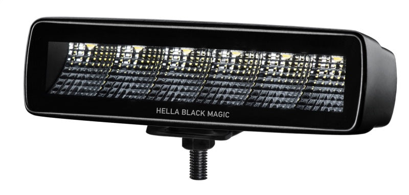 HELLA 358176201 Black Magic 6 LED Mini Light Bar - Flood Beam