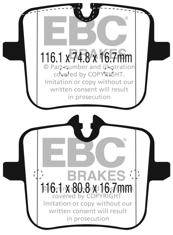 EBC 2018+ BMW M5 4.4TT (F90) Redstuff Rear Brake Pads DP32320C