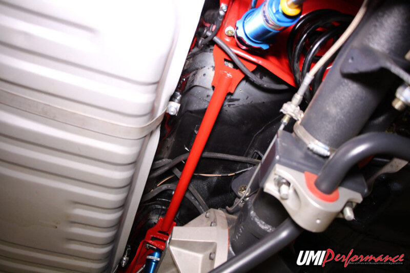 UMI Performance 4058-R Rear Shock Tower Brace Bolt-In (Car Only) Red