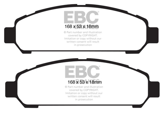 EBC 08+ Toyota Venza 2.7 Greenstuff Front Brake Pads DP61851
