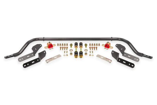 BMR 1964-1967 GM A-Body 1.25in Hollow 2-Hole Adjustable Front Sway Bar Kit - Black Hammertone