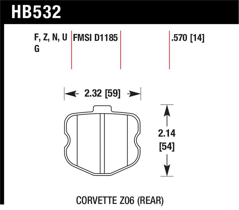 Hawk Performance HB532F.570 HPS Performance Street Brake Pads