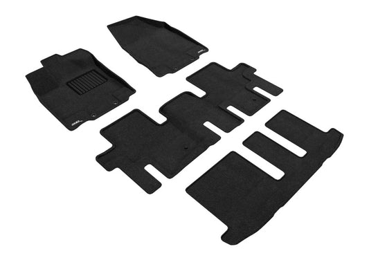 3D MAXpider Elegant Front, Rear & 3rd Row Floor Mats for 2014-2020 Infiniti Jx 13/QX60