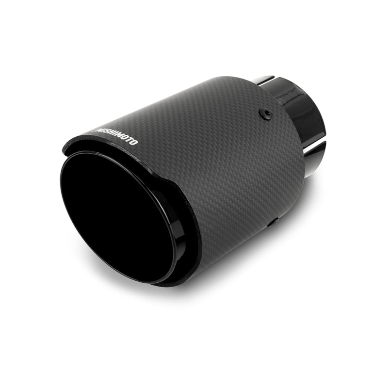 Mishimoto Carbon Fiber Muffler Tip 2.5in Inlet 3.5in Outlet Black - #MMEXH-TIP-CF25BK