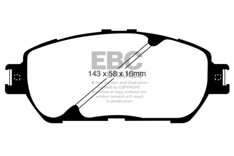 EBC 02-03 Lexus ES300 3.0 Yellowstuff Front Brake Pads DP41674R