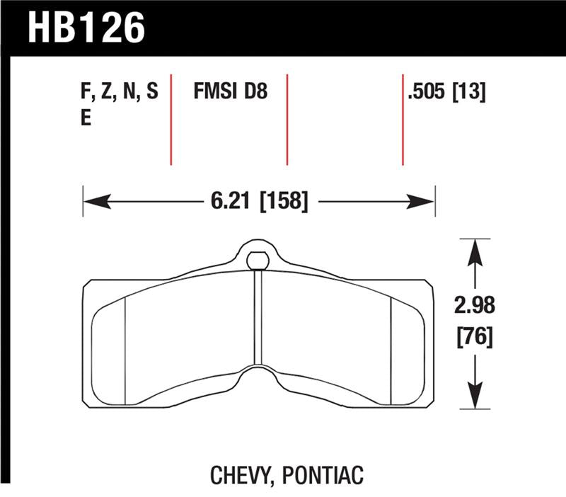 Hawk Performance HB126N.505 HP Plus Crossover Street/Motorsport Brake Pads