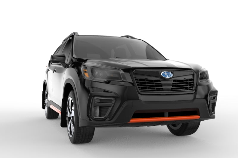 Rally Armor UR Mud Flaps - 2019-2021 Subaru Forester - Black/Orange Logo - #MF52-UR-BLK/OR