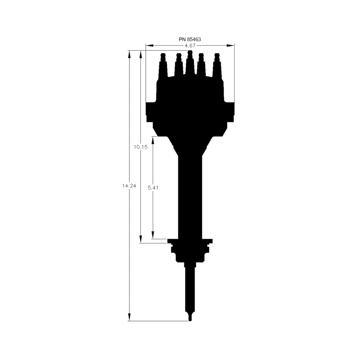 MSD 85463 Black for Chrysler 426, 440 Pro-Billet Distributor