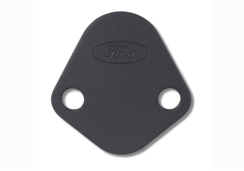 Ford Racing Fuel Pump Block Off Plate - Black Crinkle Finish with Ford Oval