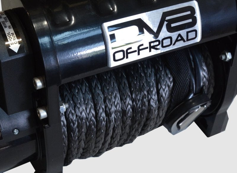 DV8 Offroad 12000 LB Winch w/ Synthetic Line & Wireless Remote - Black - #WB12SR