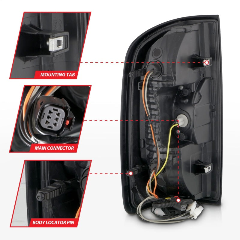 ANZO 2015-2022 Chevrolet Colorado LED Taillights - Smoke Lens