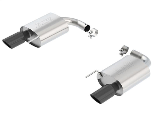 Borla 11887BC S-Type Rear Section 15-17 Ford Mustang GT 5.0L V8 MT/AT 2.5in pipe 4in tip (Black Chrome) - #11887BC