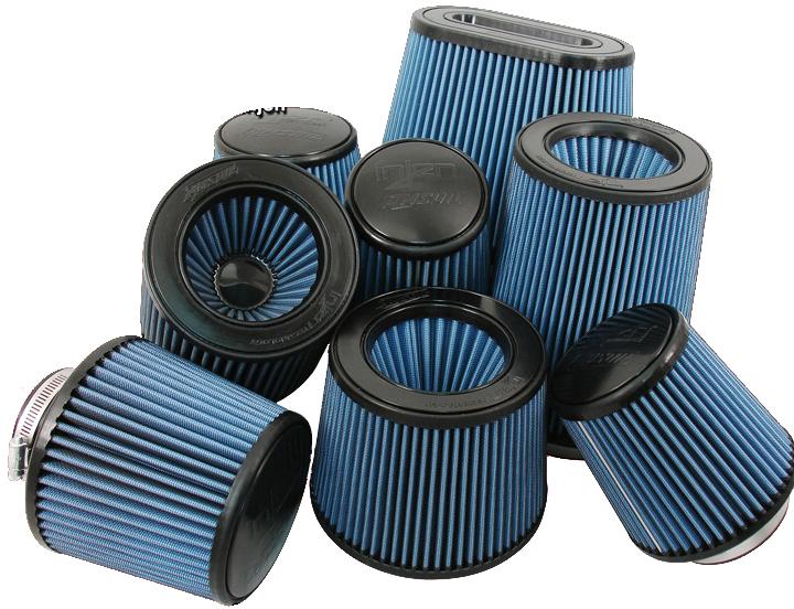 Injen AMSOIL Ea Nanofiber Dry Air Filter - 8 1/2 Oval Filter 9 1/2 Base / 6 1/4 Tall / 8 Top - #X-1023-BB