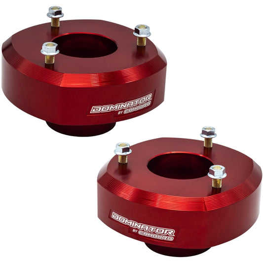 Camburg Engineering CAM-210109 Dominator Front Preload Spacer Kit 2 in Red for 2019-2025 Chevrolet Silverado 1500 / GMC Sierra 1500