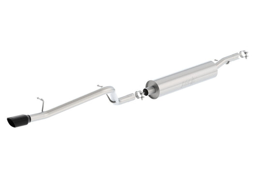 Borla 140479BC 12-16 Jeep Wrangler V6 4WD Dirt Sport Cat-Back 2.5in Single Square Rolled Angle Cut Rear - #140479BC
