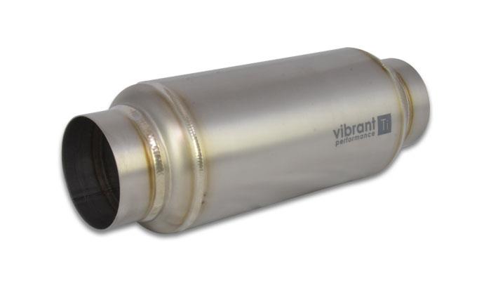 Vibrant Titanium Resonator 4in Inlet/4in Outlet x 16in Long