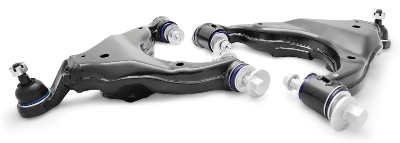 SuperPro Front Lower Control Arm, Ball Joint and HD Camber Pin Kit - Double Offset Extended Range of Adjustment (w/o KDSS)
