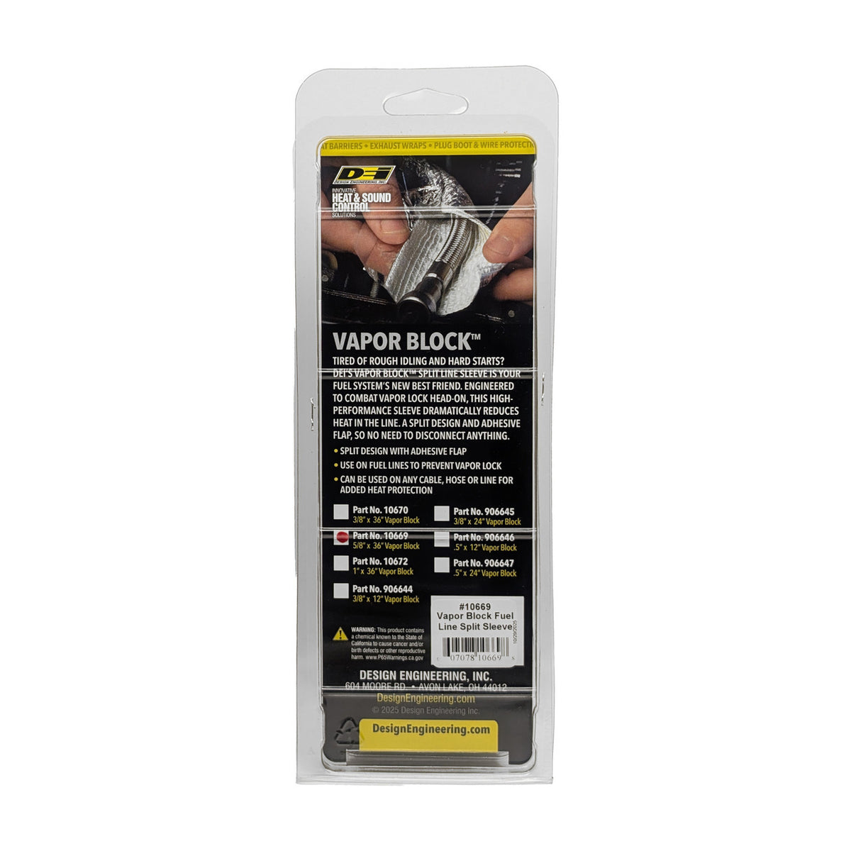 DEI Vapor Block Sleeve 1/2in ID x 36in