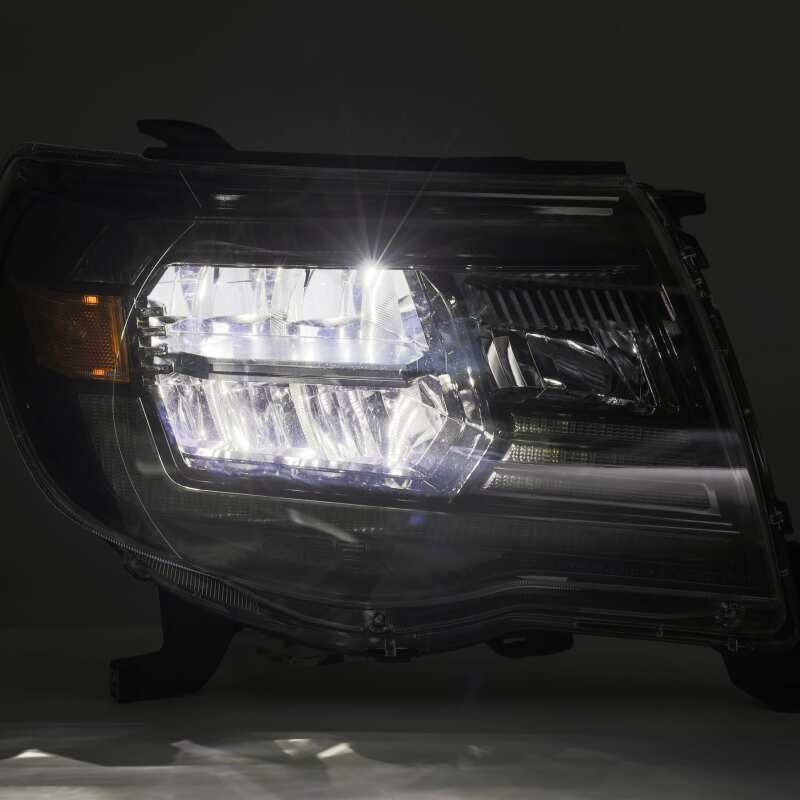 AlphaRex 880734 05-11 Toyota Tacoma LUXX Crystal Headlights Plank Style Chrome with Activation Light/DRL