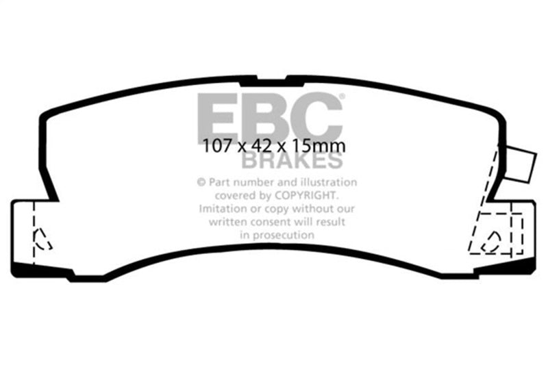 EBC 90-91 Lexus ES250 2.5 Yellowstuff Rear Brake Pads DP4628R