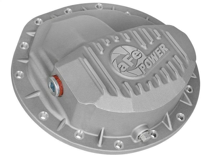 aFe Front Differential Cover (Raw; Street Series); Dodge Diesel Trucks 03-12 L6-5.9/6.7L (td) - #46-70040