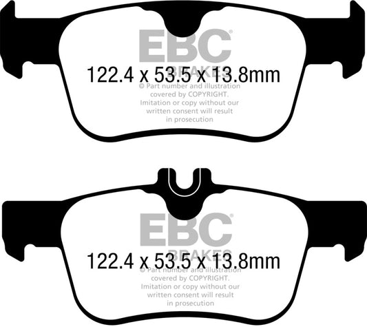 EBC 2017-2021 Honda Civic Hatchback Redstuff Rear Brake Pads DP32402C