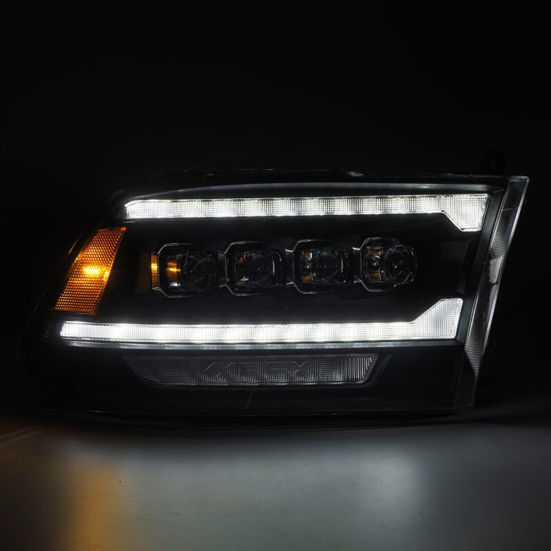 AlphaRex 880556 09-18 Ram 2500 NOVA LED Projector Headlights Plank Style Chrome w/Activation Light/Sequential Signal/DRL