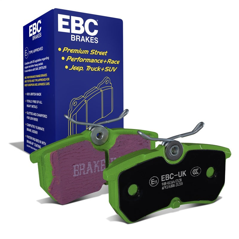 EBC 13+ Ford Fiesta 1.6 Turbo ST Greenstuff Rear Brake Pads DP21218