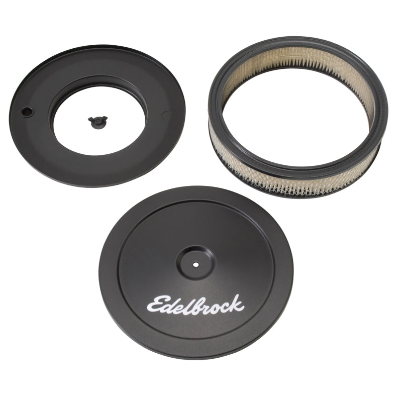 Edelbrock 1203 Pro-Flo Round Air Cleaner 10 in x 3-1/2 in Paper Element Black