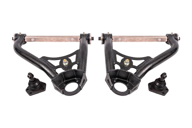 BMR 1968-1974 Chevrolet Nova Non-Adj. Upper A-Arms with STD. Ball Joint (Delrin) - Black Hammertone