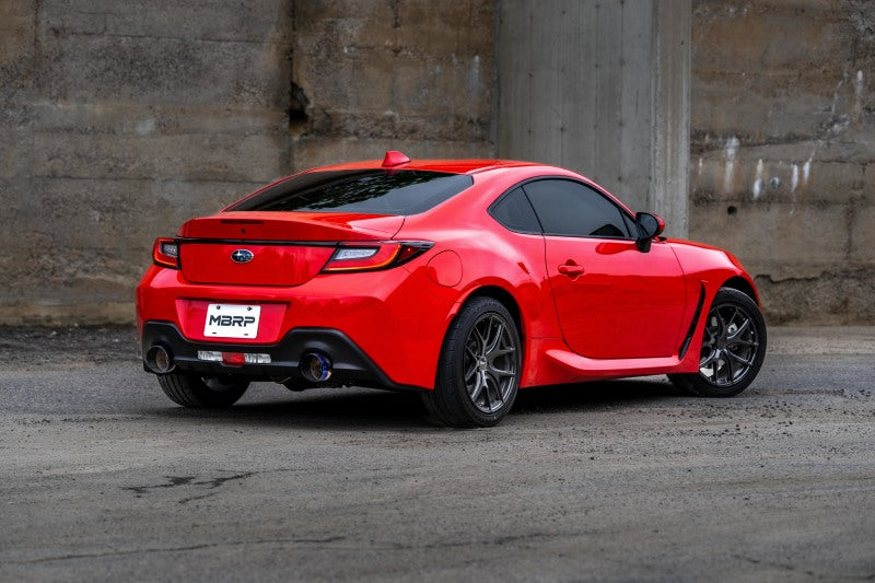 MBRP S48053CF 2022 Subaru BRZ 2.4L/Toyota GR86 2.4L 2.5in Dual Split Rear Exit w/5in OD CF Tips - T304 - #S48053CF