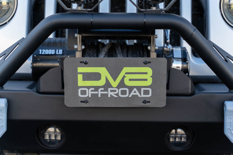 DV8 Offroad Fairlead Mounted Flip-Up License Plate Bracket - #LPBM-02