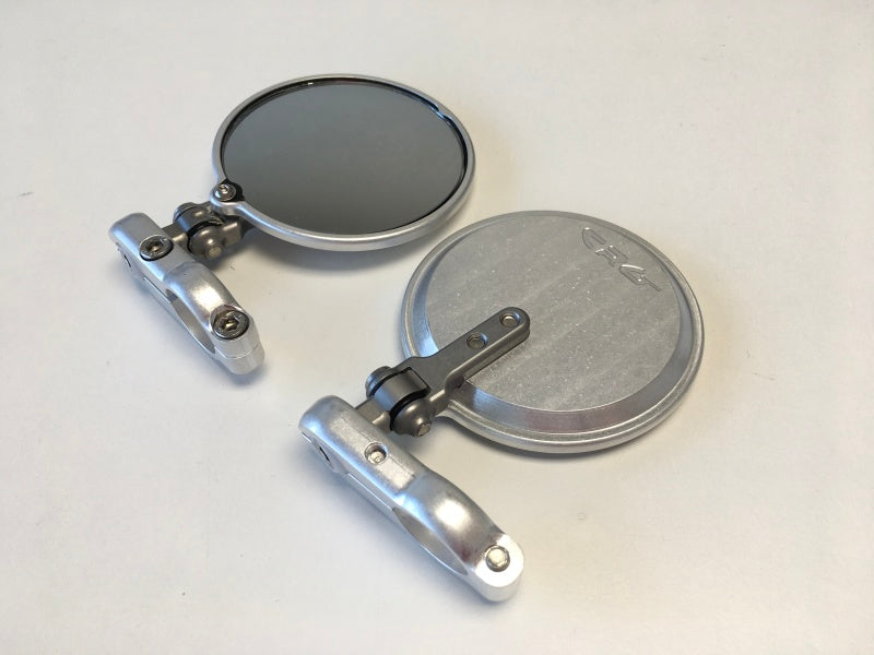 CRG Constructors HSLS-201-L Hindsight LS Folding 3in Round Bar End Mirror Left Silver