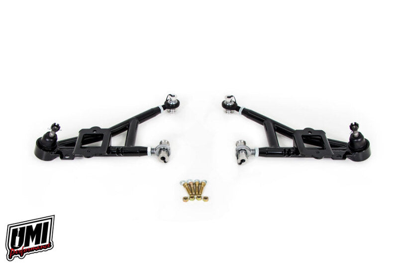 UMI Performance 2300-B Front Adjustable Lower A-Arms Drag CrMo Black