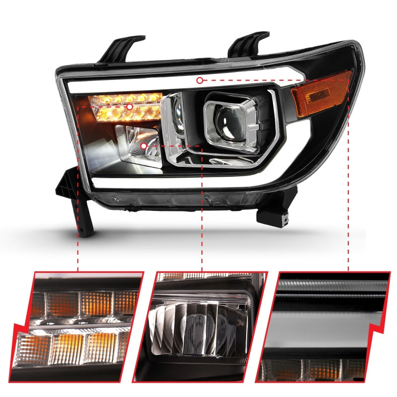 ANZO 2008-2017 Toyota Sequoia LED Projector Headlights