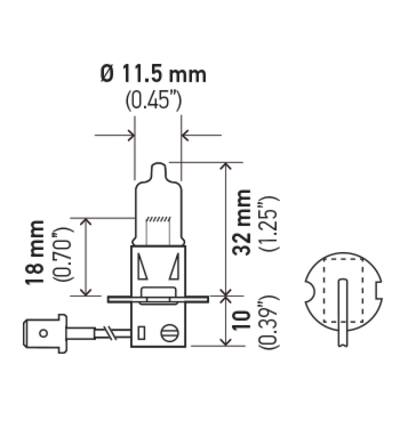 HELLA H3 24V 70W PK22s T3.25 Halogen Bulb