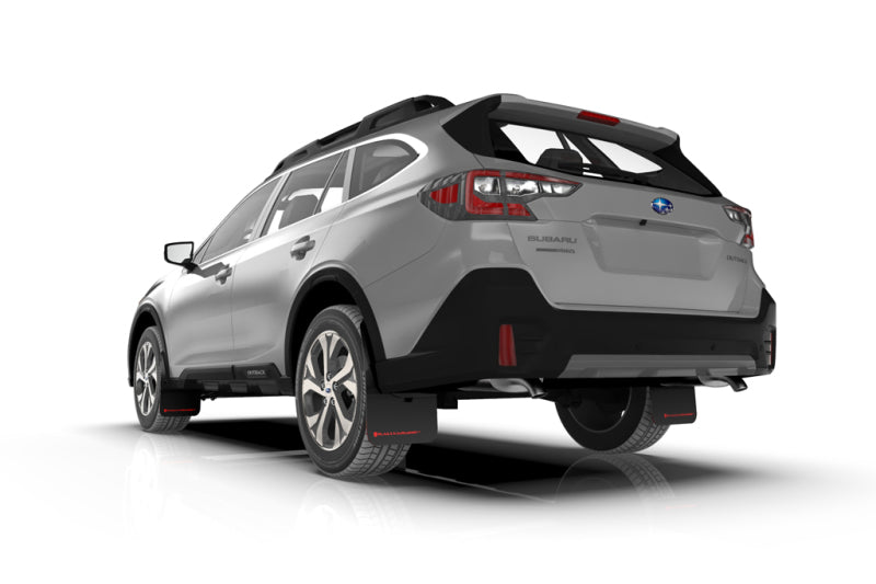Rally Armor UR Mud Flaps - 2020-2025 Subaru Outback - Black/Red Logo - #MF66-UR-BLK/RD